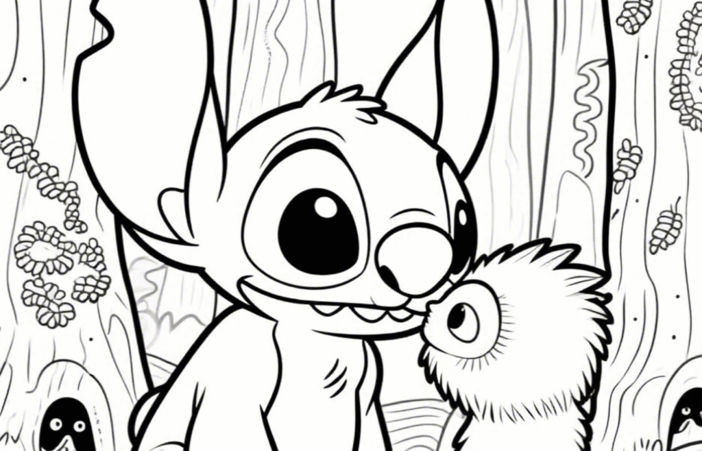 coloriage stitch