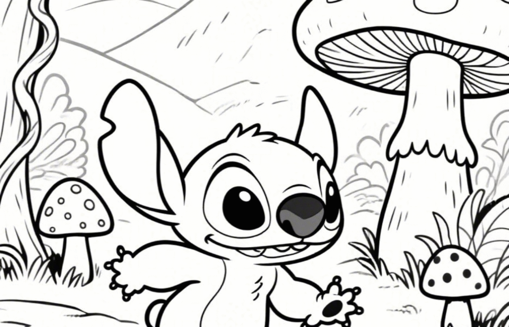coloriage stitch